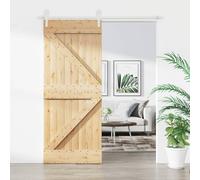 vidaXL Porte coulissante et kit de quincaillerie 85x210 cm pin massif