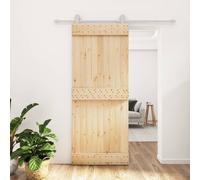 vidaXL Porte coulissante et kit de quincaillerie 85x210 cm pin massif