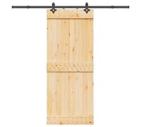 vidaXL Porte coulissante et kit de quincaillerie 85x210 cm pin massif