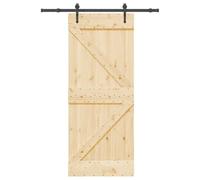 vidaXL Porte coulissante et kit de quincaillerie 85x210 cm pin massif