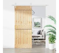 vidaXL Porte coulissante et kit de quincaillerie 85x210 cm pin massif