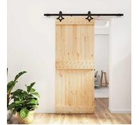vidaXL Porte coulissante et kit de quincaillerie 85x210 cm pin massif