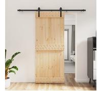 Schuifdeur met beslag 85x210 cm massief grenenhout3202988