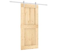 vidaXL Porte coulissante et kit de quincaillerie 90x210 cm pin massif, porte intérieure, porte de grange intérieure, porte de grange