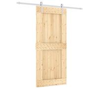 vidaXL Schuifdeur met beslag 90x210 cm massief grenenhout3203035 G