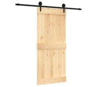 vidaXL Porte coulissante et kit de quincaillerie 90x210 cm pin massif