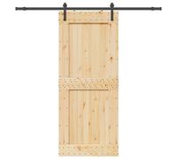vidaXL Porte coulissante et kit de quincaillerie 95x210 cm pin massif