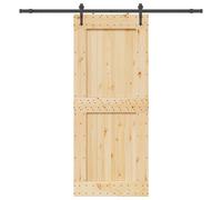vidaXL Porte coulissante et kit de quincaillerie 95x210 cm pin massif