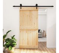 vidaXL Porte coulissante et kit de quincaillerie 95x210 cm pin massif