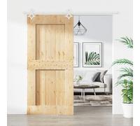 vidaXL Porte coulissante et kit de quincaillerie 95x210 cm pin massif