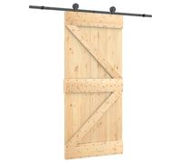 vidaXL Porte coulissante et kit de quincaillerie 95x210 cm pin massif