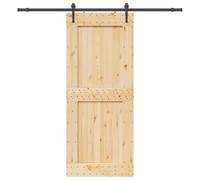vidaXL Porte coulissante et kit de quincaillerie 95x210 cm pin massif