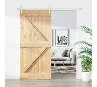 vidaXL Porte coulissante et kit de quincaillerie 95x210 cm pin massif