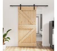 vidaXL Porte coulissante et kit de quincaillerie 95x210 cm pin massif