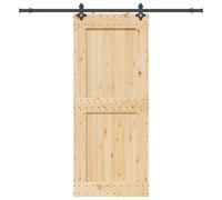 vidaXL Porte coulissante et kit de quincaillerie 95x210 cm pin massif
