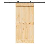 vidaXL Porte coulissante et kit de quincaillerie 95x210 cm pin massif