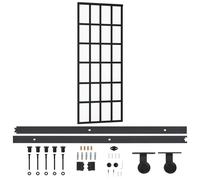 vidaXL Porte coulissante et quincaillerie Verre ESG/Aluminium 76x205cm