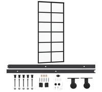 vidaXL Porte coulissante et quincaillerie Verre et Aluminium 90x205 cm