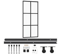 vidaXL Porte coulissante et quincaillerie Verre et Aluminium 90x205 cm