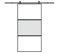 vidaXL Porte coulissante avec ferrure 102,5x205 cm Verre trempé & aluminium