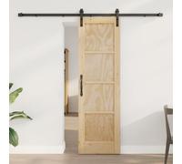vidaXL Porte coulissante Naturel 61 x 198,5 cm Bois de pin massif