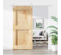 vidaXL Porte coulissante Naturel et Blanc 100 x 210 cm