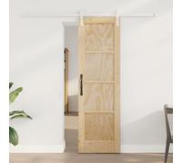 vidaXL Porte coulissante Naturel et Blanc 61 x 198,5 cm