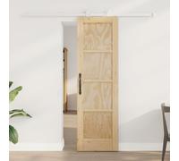 vidaXL Porte coulissante Naturel et Blanc 61 x 198,5 cm