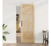 vidaXL Porte coulissante Naturel et Blanc 73,5 x 211 cm