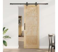 vidaXL Porte coulissante Naturel et noir 73,5 x 211 cm