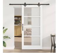 vidaXL Porte coulissante ORKDAL 93 x 202 cm Blanc et noir 3332176