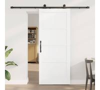 vidaXL Porte coulissante ORKDAL Blanc 83 x 202 cm Bois de pin massif