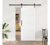 vidaXL Porte coulissante ORKDAL Blanc et noir 83 x 202 cm