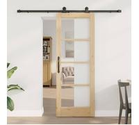 vidaXL Porte coulissante ORKDAL Naturel et Noir 73,5 x 198,5 cm 3332015