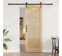 vidaXL Porte coulissante ORKDAL Naturel et noir 73,5 x 211 cm
