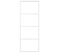 vidaXL Porte Coulissante Porte de Grange Porte d'Intérieur Système de Porte Maison Butée de Porte Verre ESG et Aluminium 76x205 cm Blanc