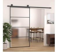 vidaXL Porte coulissante de grange/d'intérieur 151663 – Verre ESG dépoli, aluminium