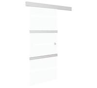 vidaXL Porte coulissante Verre ESG et aluminium 90x205 cm Argenté