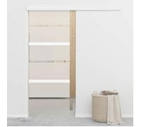 vidaXL Porte Coulissante Porte Suspendue Système de Suspension avec Rail Intérieur Chambre Maison Verre ESG et Aluminium 288058