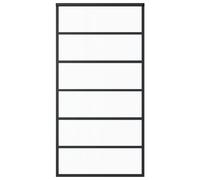 vidaXL Porte coulissante Verre ESG et aluminium 102x205 cm Noir, 102 x 205 cm (l x H), 29.22kg