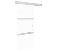 vidaXL Porte coulissante Verre ESG et aluminium 90x205 cm Argenté