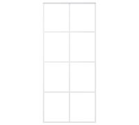 vidaXL Porte coulissante Verre ESG et aluminium 90x205 cm Blanc