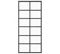 vidaXL Porte coulissante Verre ESG et aluminium 90x205 cm Noir