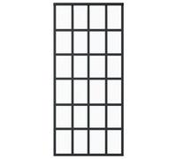 vidaXL Porte coulissante Verre ESG et aluminium 90x205 cm Noir
