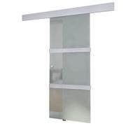 vidaXL Porte coulissante Verre et aluminium 178 cm Argenté