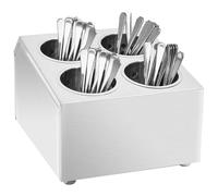 Vidaxl Porte-Couverts 4 Grilles Carré Acier Inoxydable