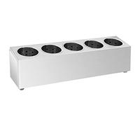 vidaXL Porte-couverts 5 Grilles Porte-ustensiles Support Organisateur Baguettes Couteaux Cuillers Cuisine Rectangulaire Acier Inoxydable