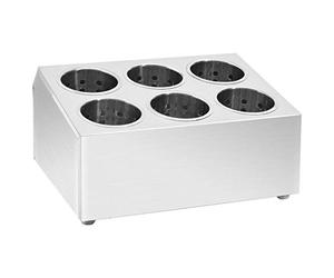 vidaXL Porte-Couverts 6 grilles Carré Acier Inoxydable