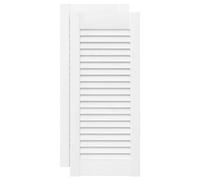 vidaXL Porte d'armoire à persiennes blanc 61,5x29,5 cm, porte de meuble, porte de garde-robe, panneau à persiennes en bois, porte d'armoire à lattes