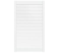 vidaXL Porte d'Armoire à Persiennes, Porte de Placard à Chaussures, Panneau de Radiateur, Décoration d'Intérieur, Blanc Bois de Pin Massif